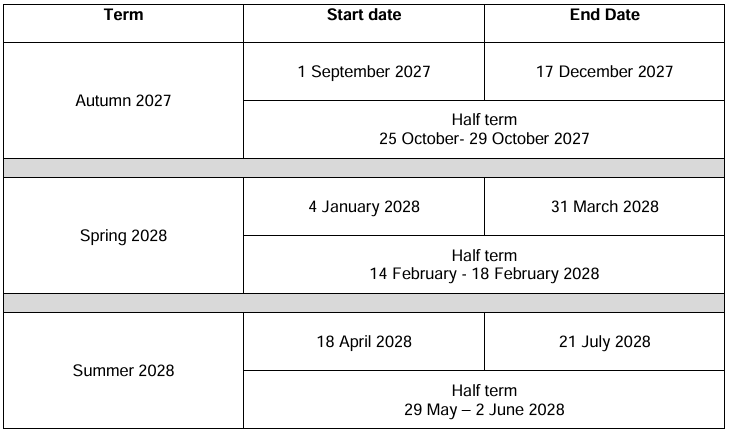 2027-2028 Term Dates