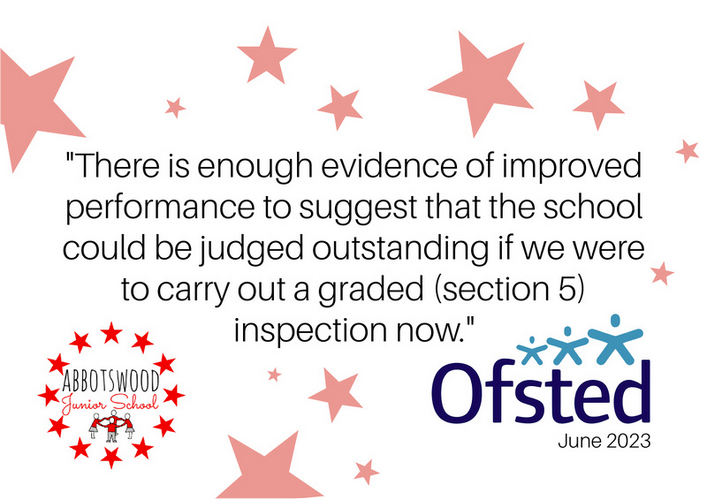 Ofsted Quote "There is enough evidence of improved performance to suggest that the school could be judged outstanding if we were to carry out a graded (section 5) inspection now"
